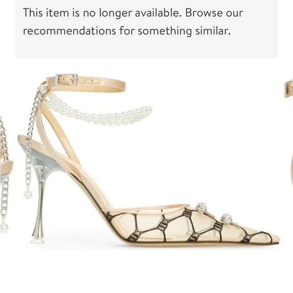 NWT SOLD OUT MACH & MACH Matilda Ankle Strap Pointed Toe Pump 38.5 - Picture 3 of 15